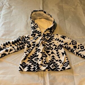 Carter's Black and White Geometric Hooded Jacket
